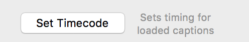 The Set Timecode button